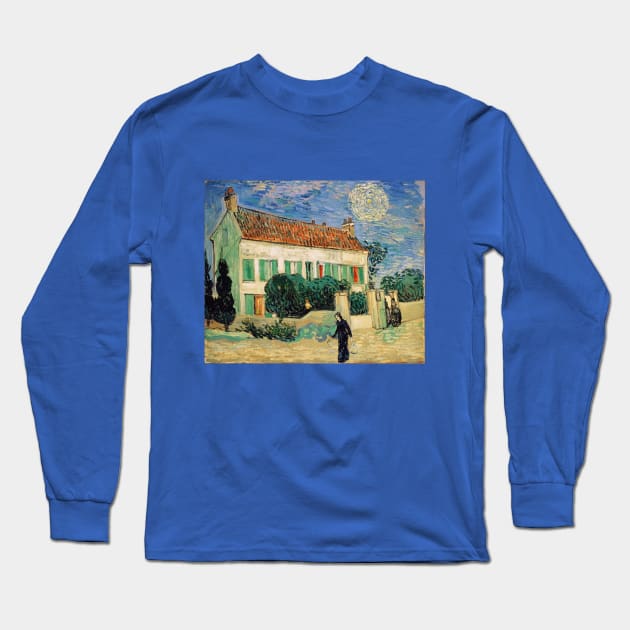 White House Night Star Planet Venus Vincent Van Gogh Long Sleeve T-Shirt by terrybain